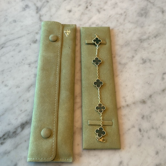 Van Cleef & Arpels 18k yellow gold Malachite bracelet - Picture 2 of 3